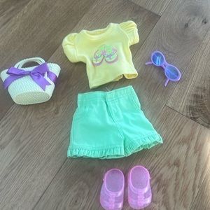 American Girl Doll summer beach day set